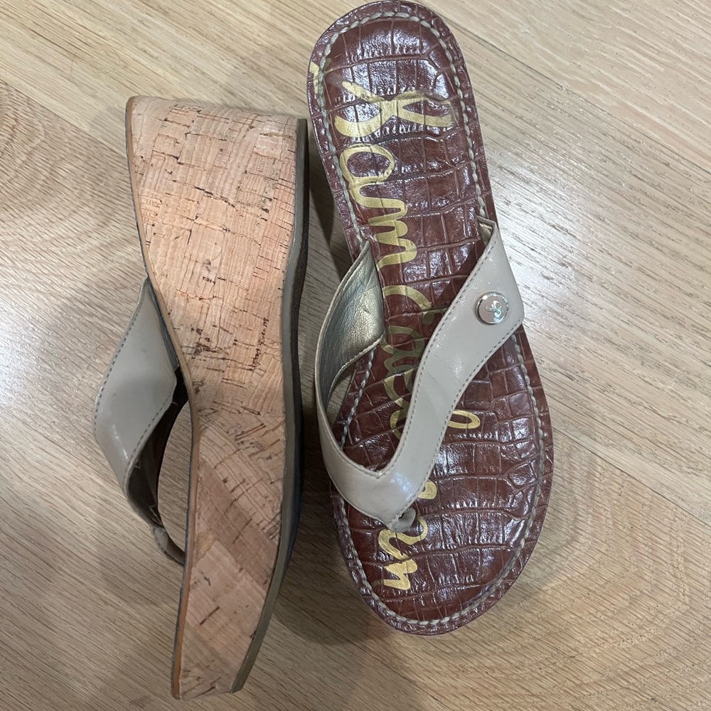Sam Edelman wedge flip flop sandals